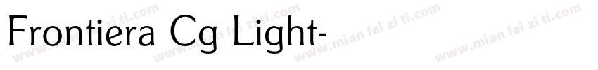 Frontiera Cg Light字体转换